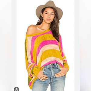 Free People Multicolor Striped Sweater